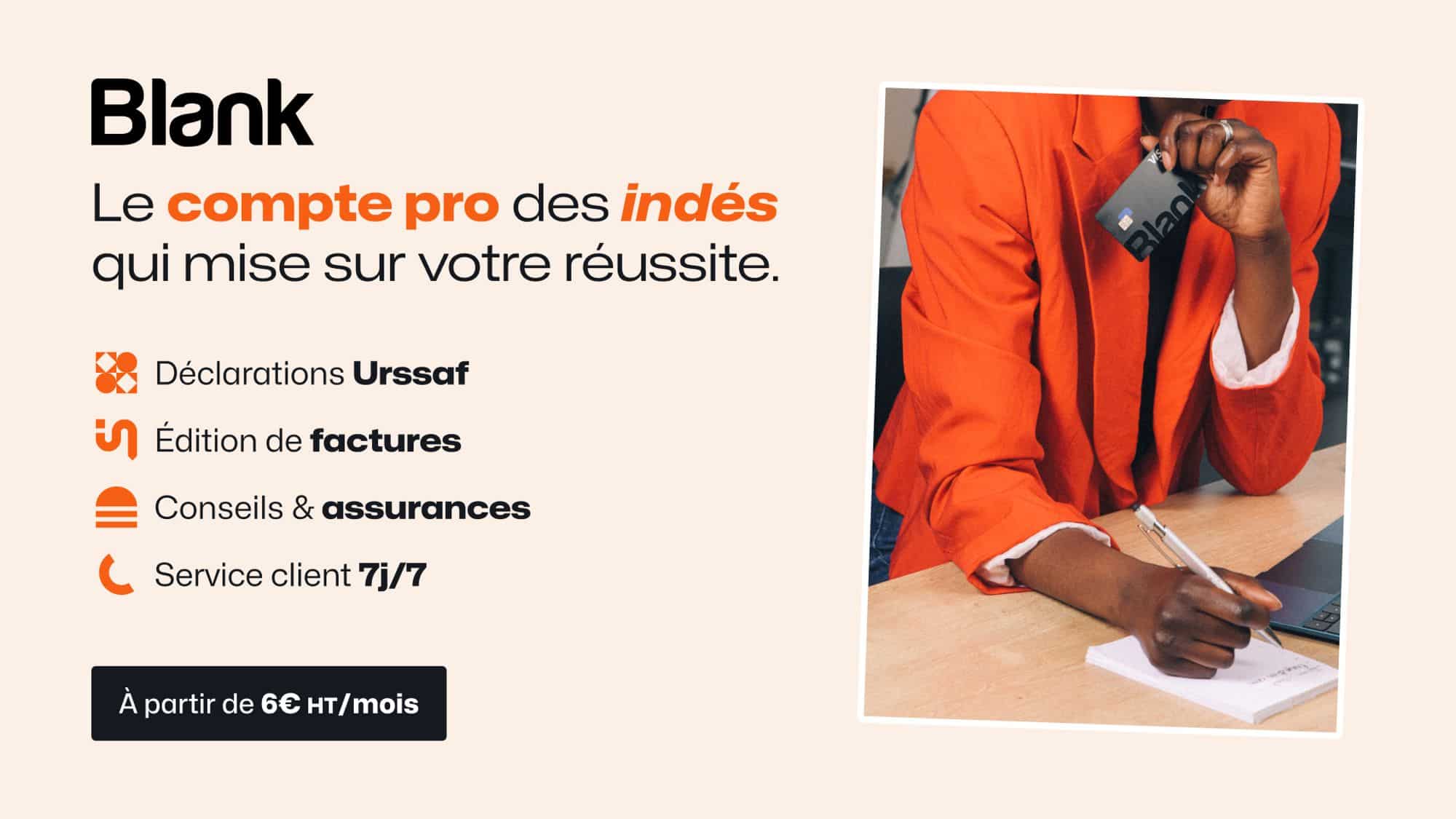 Blank, le compte pro des indépendants