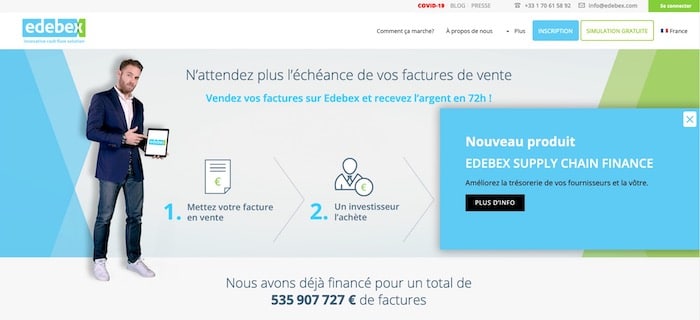 plateforme e-affacturage Edebex