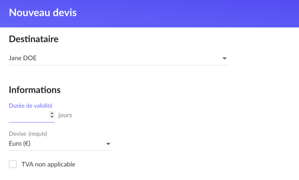 durée validité devis