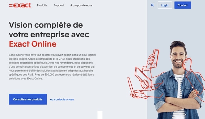Exact Online logiciel de comptabilité