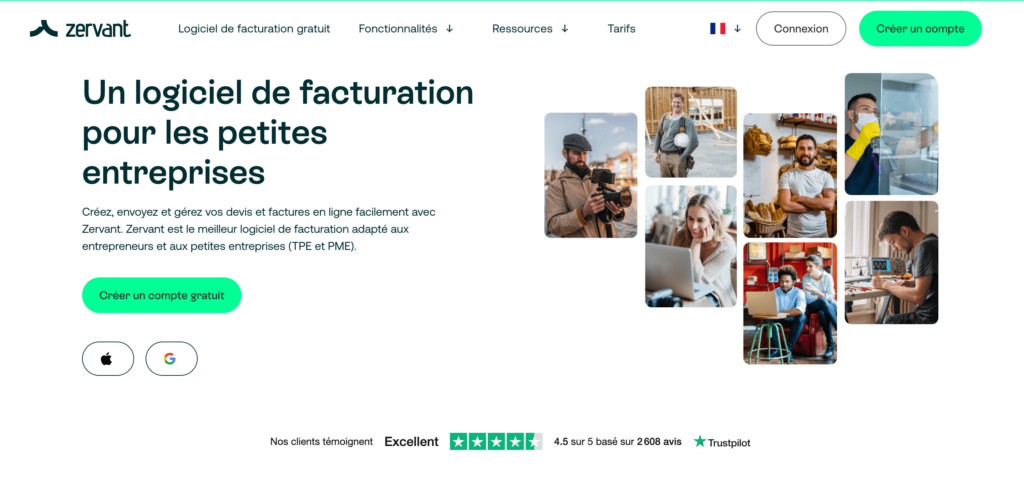 Logiciel de facturation Zervant