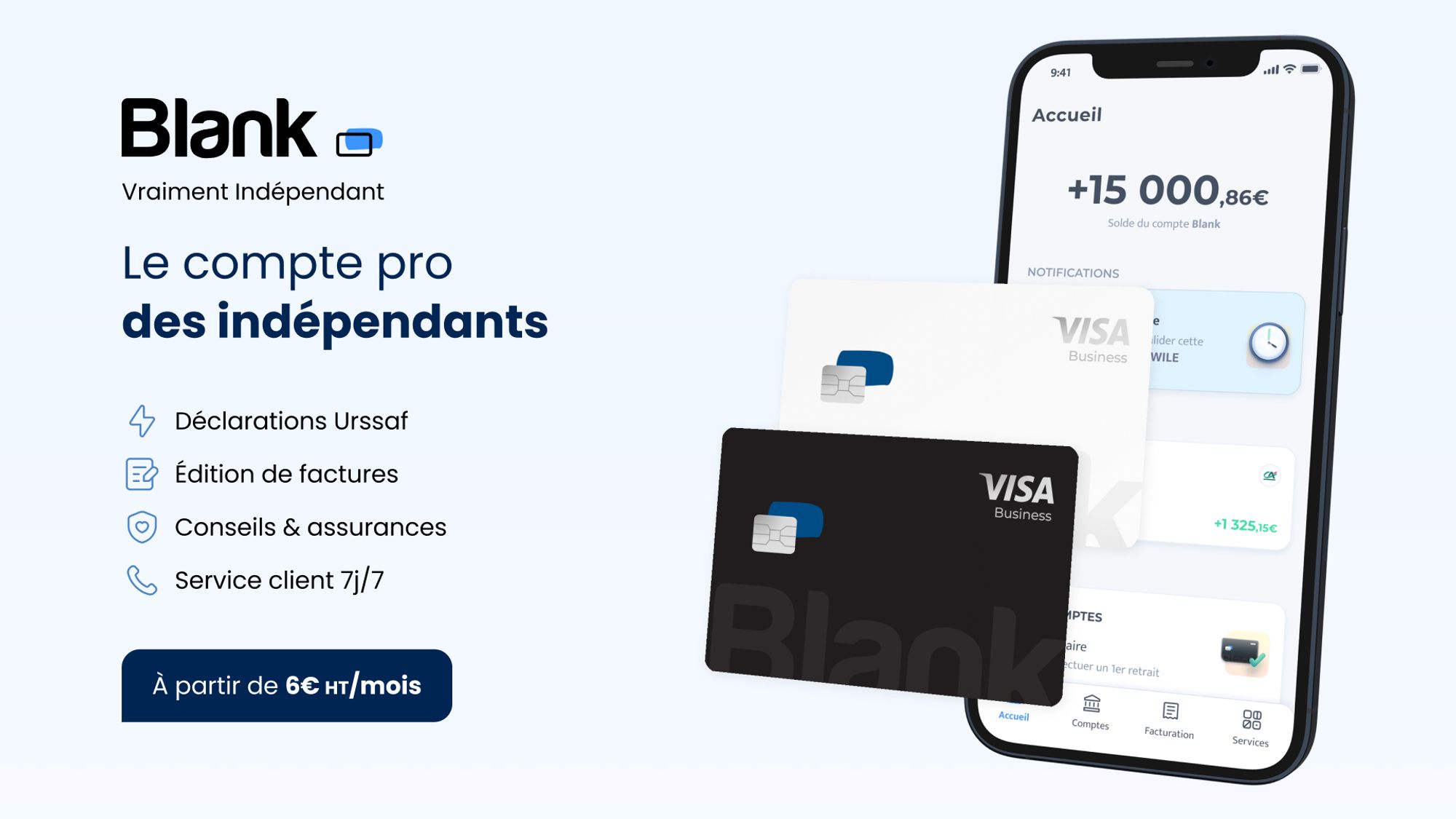 Blank, le compte pro des indépendants