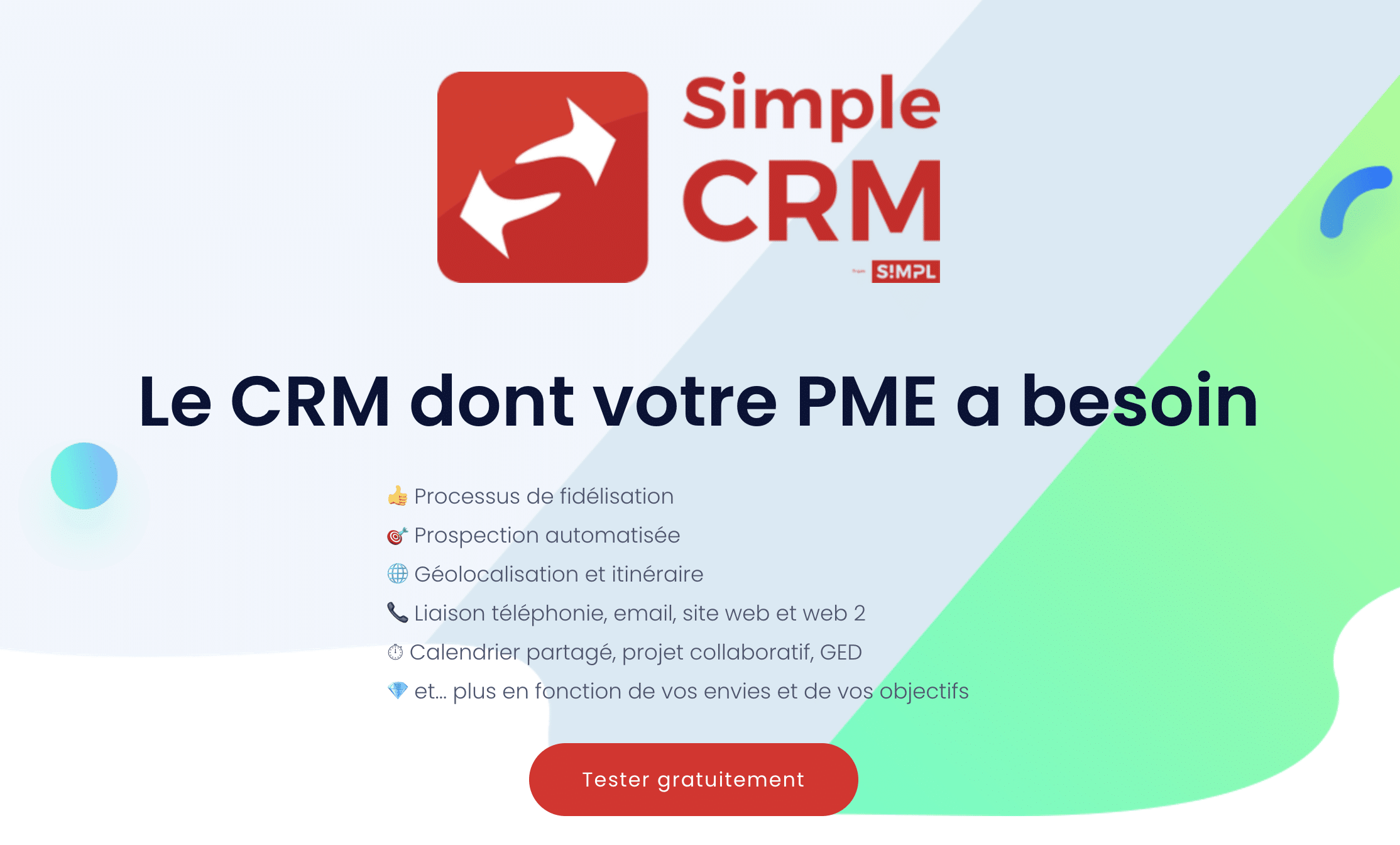 Logiciel Simple CRM suivi crm