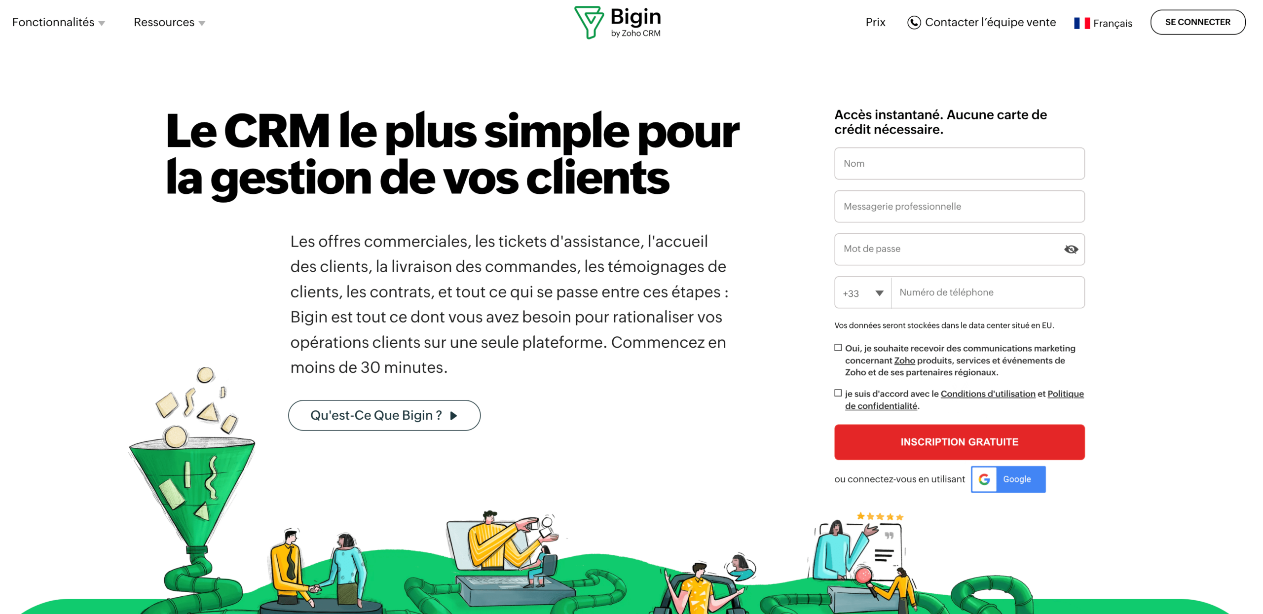 zoho bigin crm tpe
