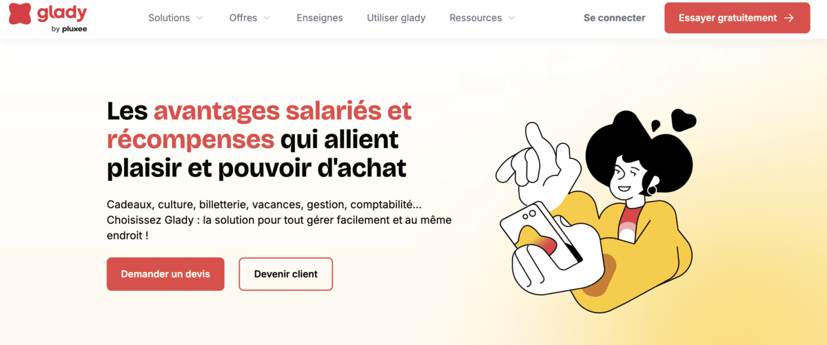 ticket restaurant entreprise glady