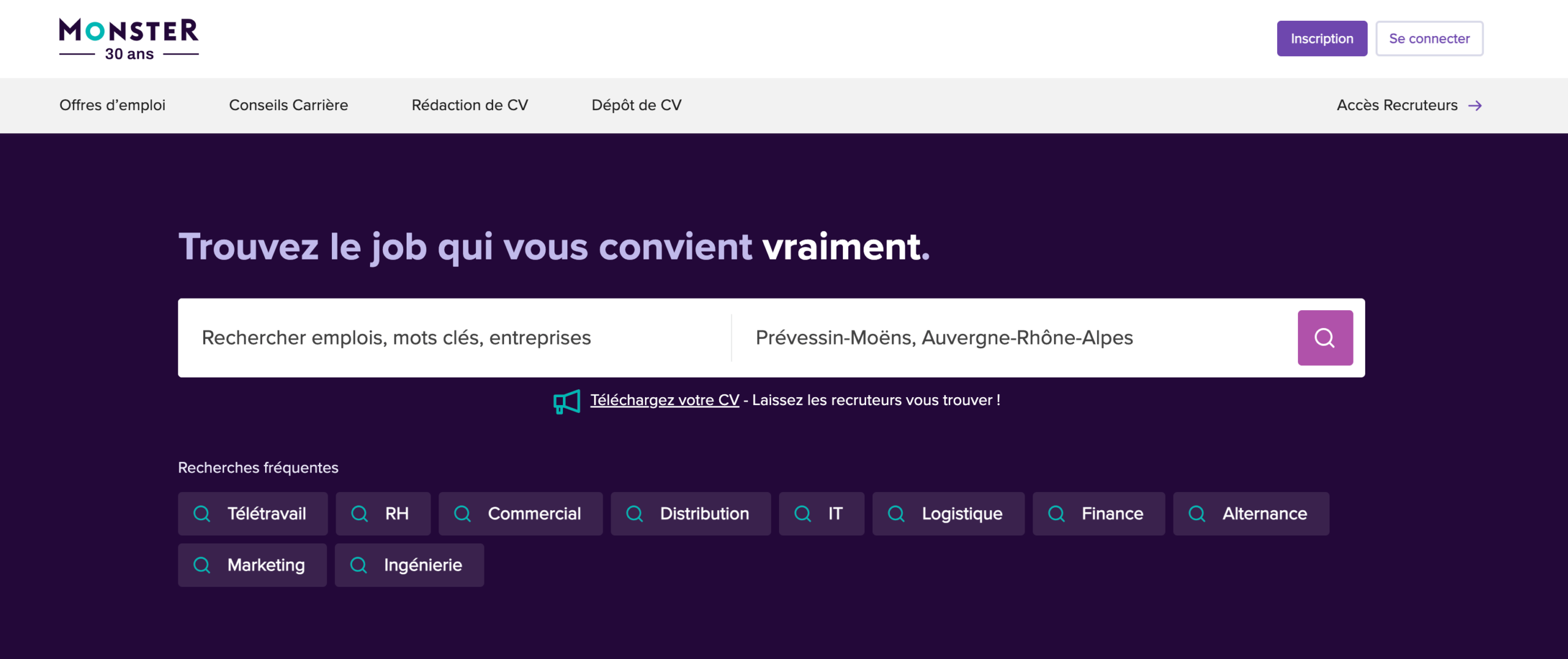 monster site de recrutement