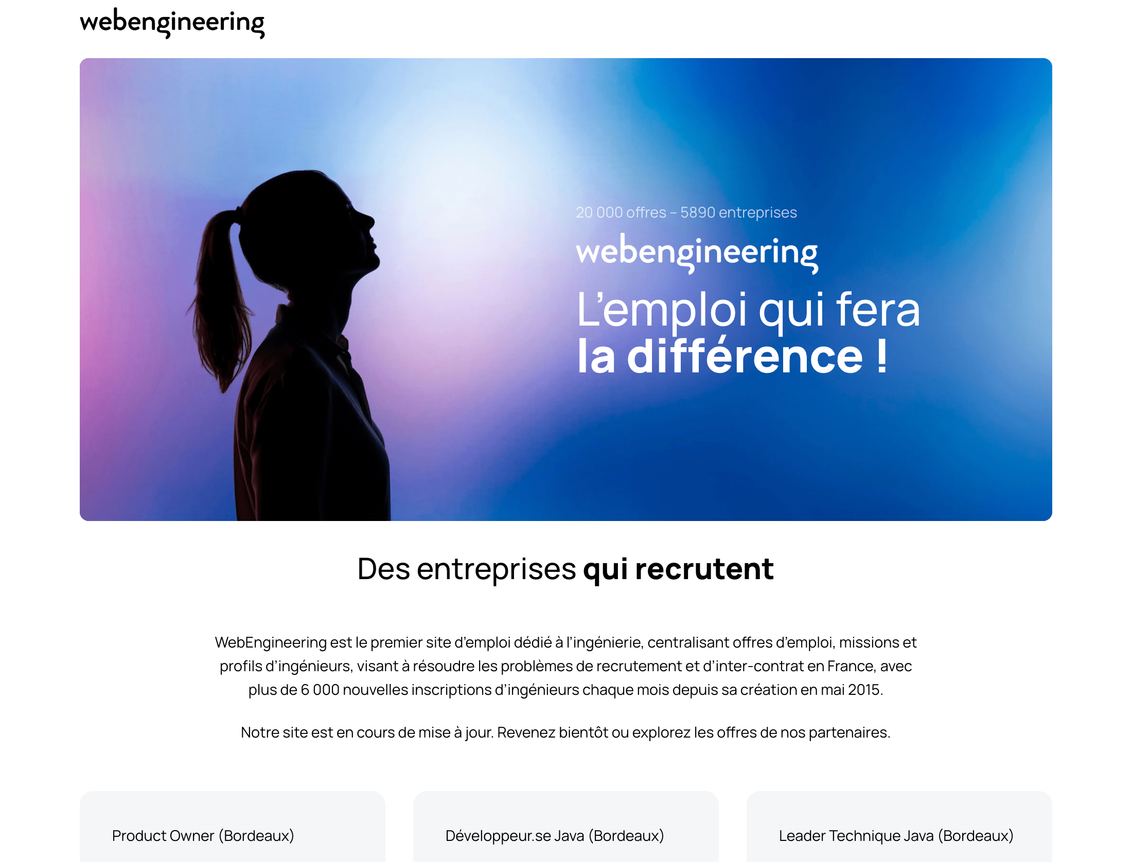 webengineering recrutement ingénieur