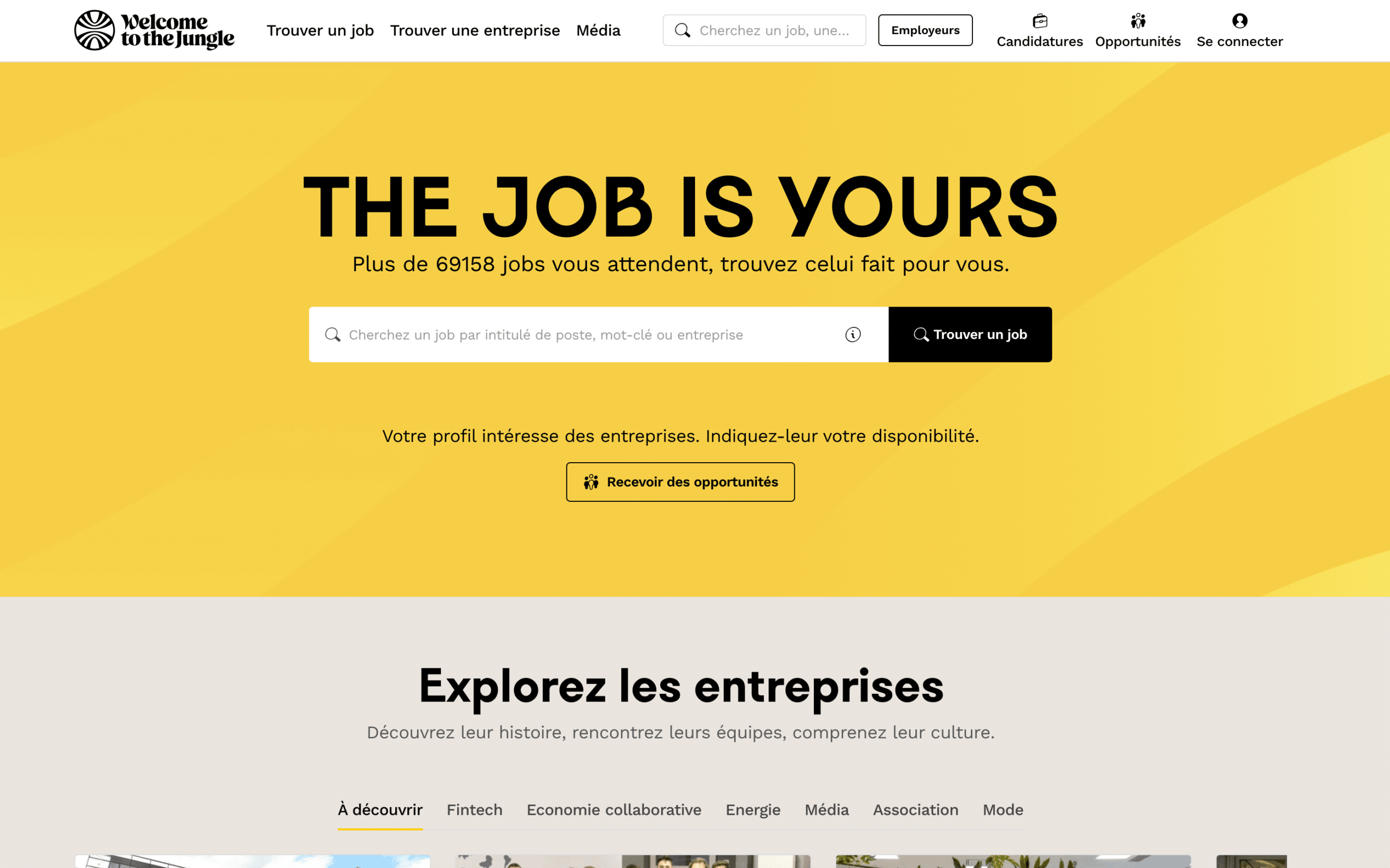 site de recrutement welcome to the jungle