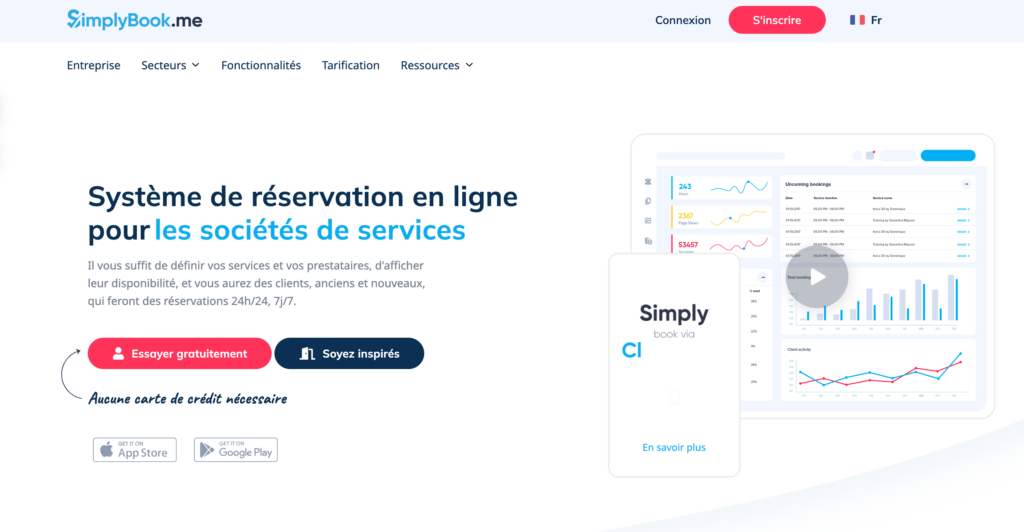 SimplyBook.me logiciel de prise de rdv en ligne