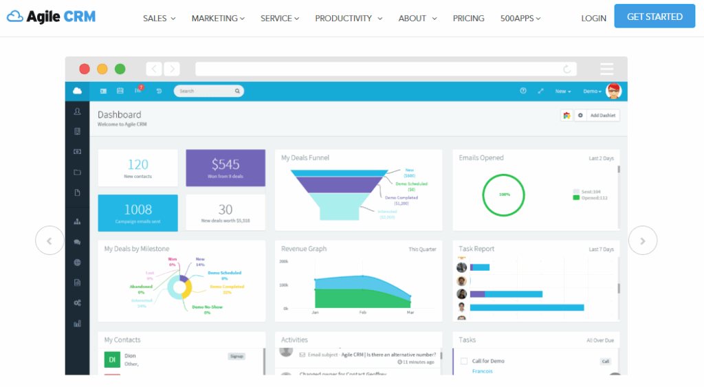 Agile CRM avec version gratuite