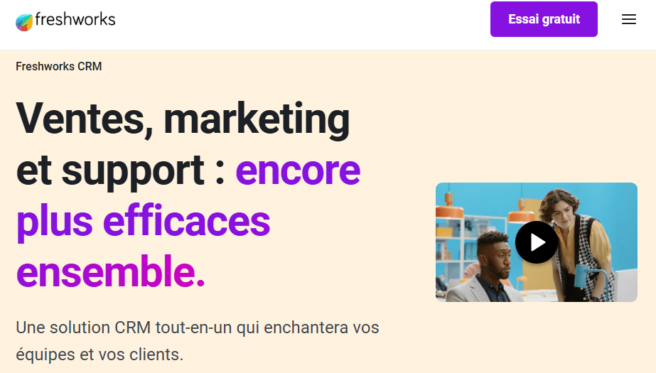Freshworks CRM pour plans marketing