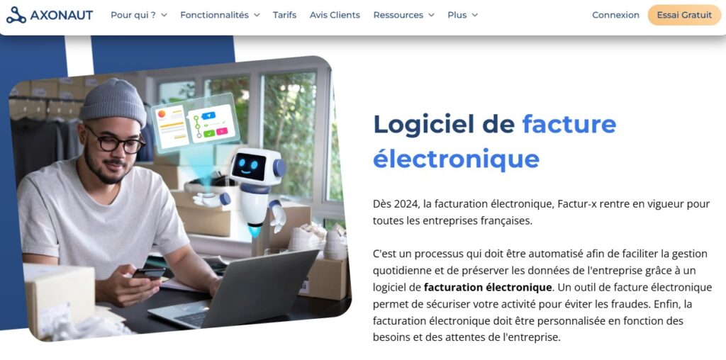 Logiciel français pour factures électroniques Axonaut
