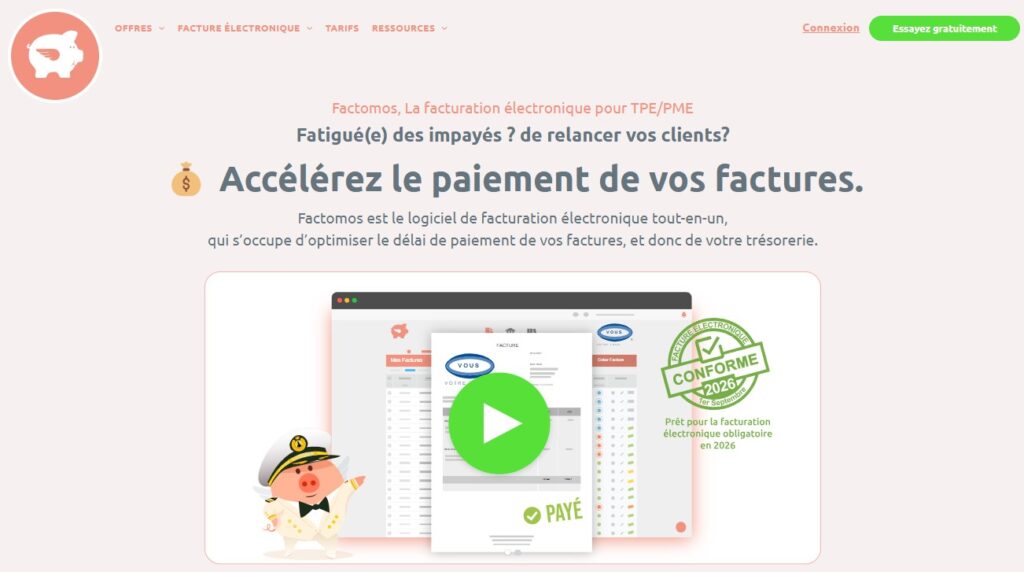Facturation électronique conforme avec Factomos