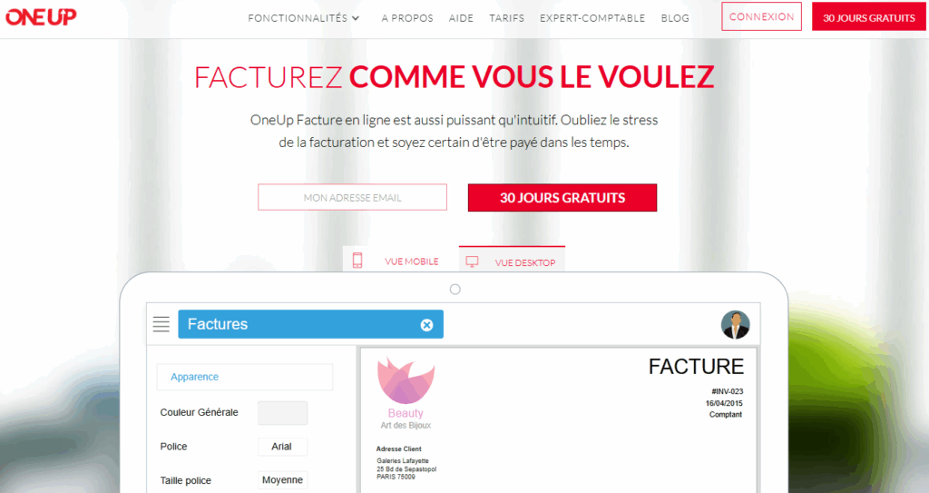 OneUp plateforme PDP