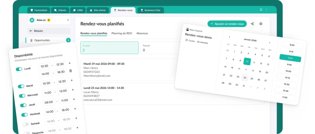 prise de rendez-vous en ligne